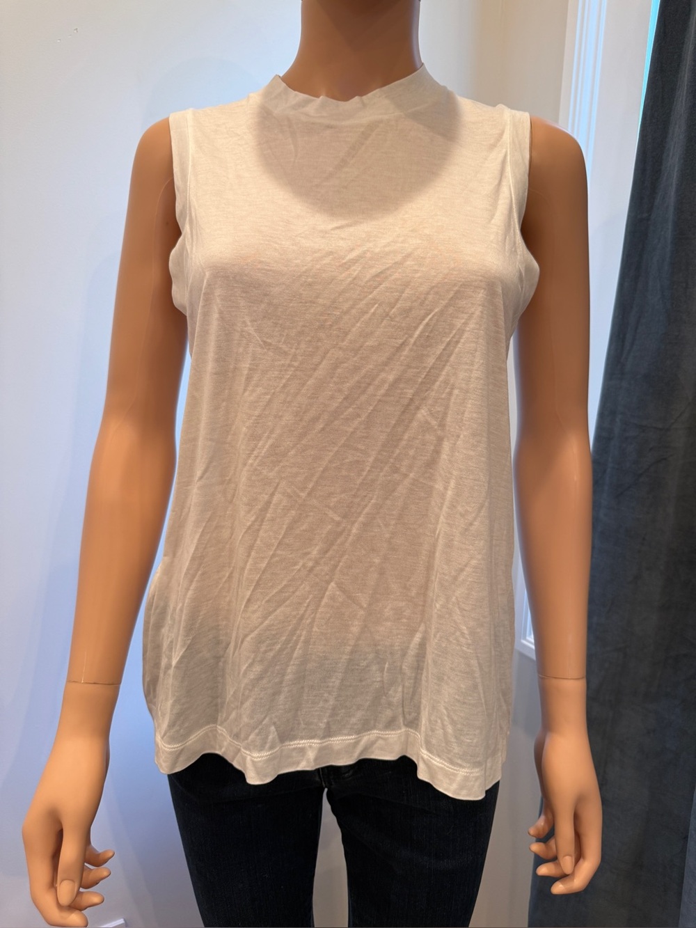 Alexander Wang White Sleeveless Mock Neck Tank Top NWT